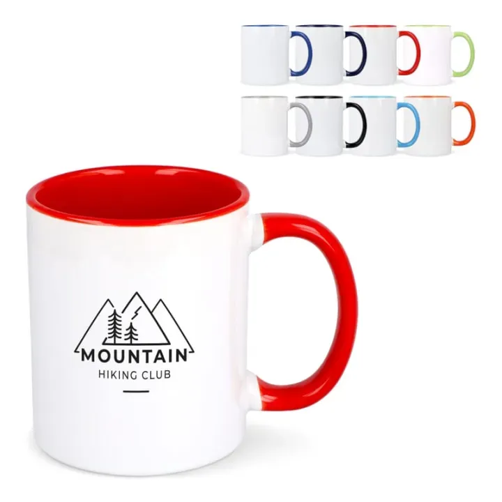 Mug subli Oslo colored inside & handle 300ml - LT51164 (gadzety reklamowe)